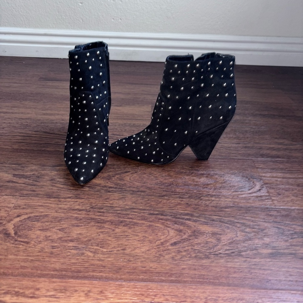 Sam Edelman Black Studded Ankle Boots